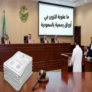 ما عقوبة التزوير في أوراق رسمية بالسعودية