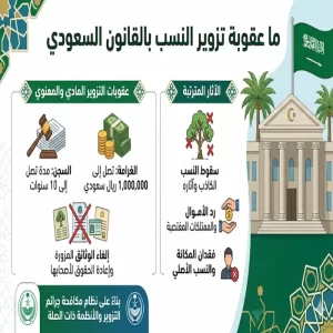 ما عقوبة تزوير النسب بالقانون السعودي