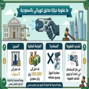 ما عقوبة حيازة صاعق كهربائي بالسعودية 1 ما عقوبة حيازة صاعق كهربائي بالسعودية