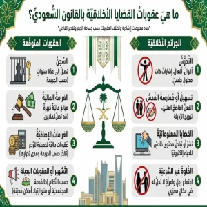 ما عقوبات القضايا الأخلاقية بالقانون السعودي