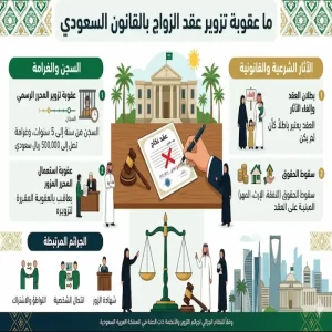 ما عقوبة تزوير عقد الزواج بالقانون السعودي 1 ما عقوبة تزوير عقد الزواج بالقانون السعودي