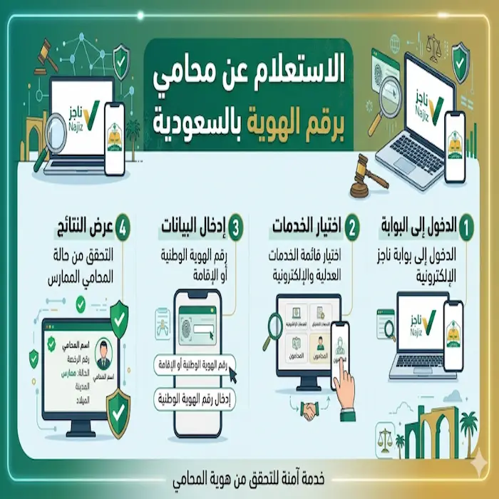 الاستعلام عن محامي برقم الهوية بالسعودية