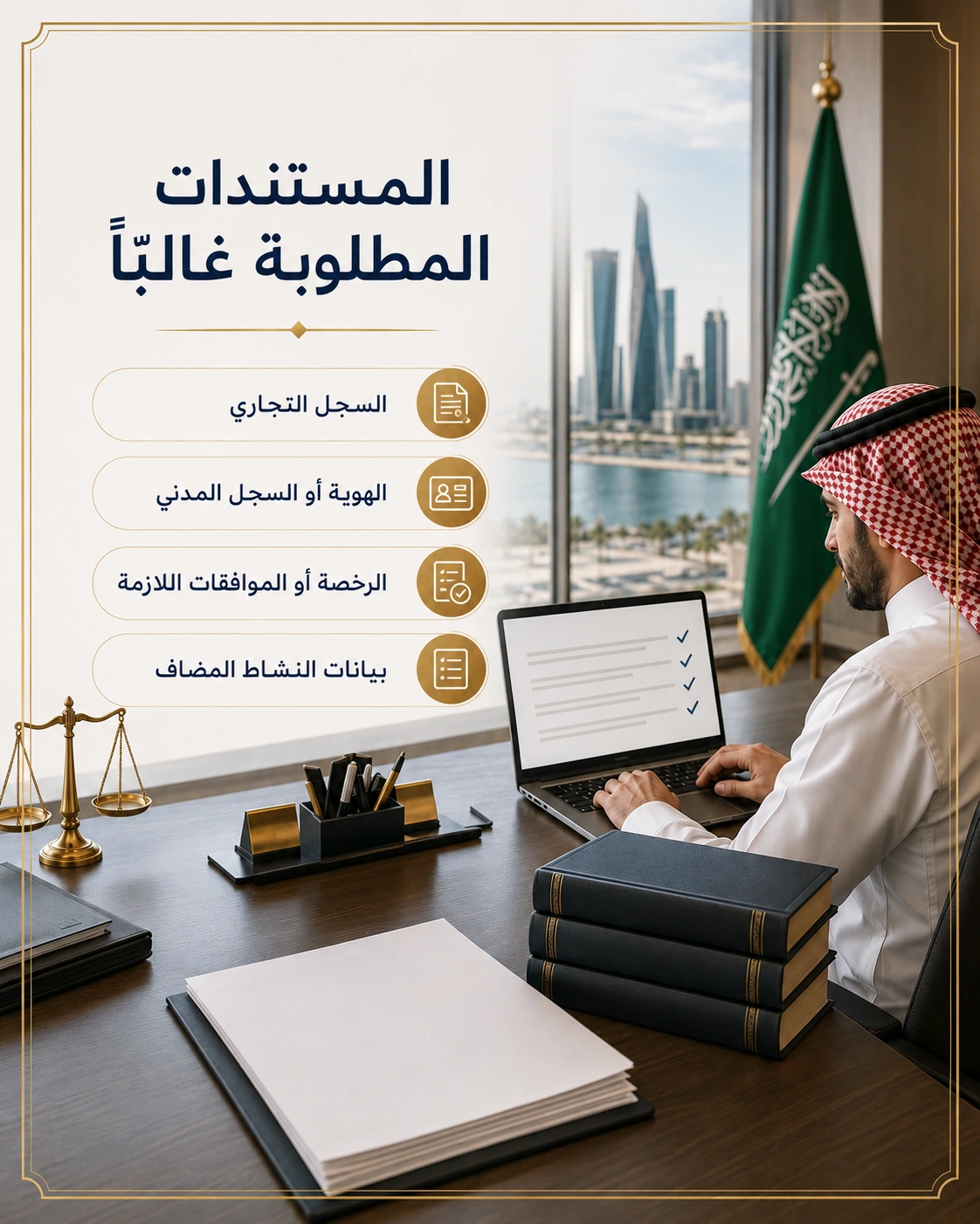 خطوات إضافة نشاط على السجل التجاري في السعودية 3 المستندات والخطوات اللازمة لإضافة نشاط على السجل التجاري.