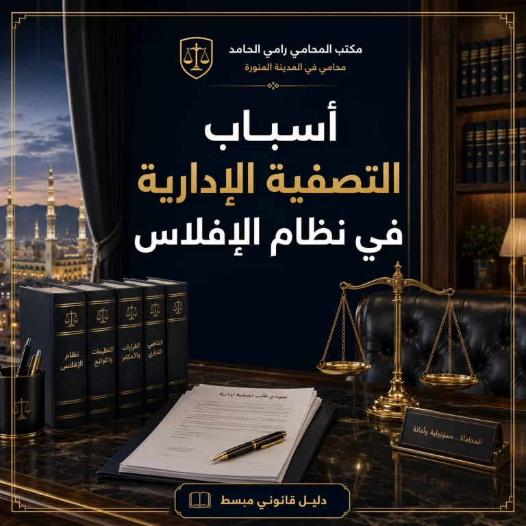 غلاف مقال أسباب التصفية الإدارية في نظام الإفلاس