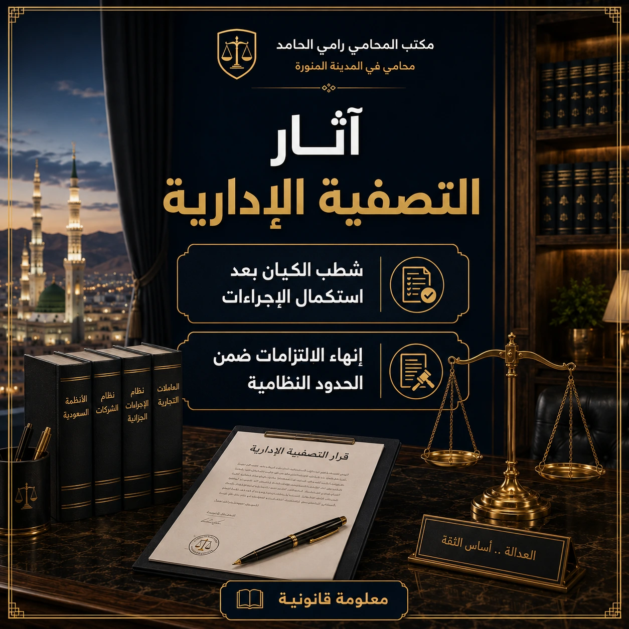 الآثار النظامية للتصفية الإدارية في نظام الإفلاس