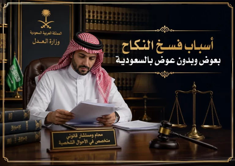 أسباب فسخ النكاح بعوض وبدون عوض بالسعودية في نظام الأحوال الشخصية