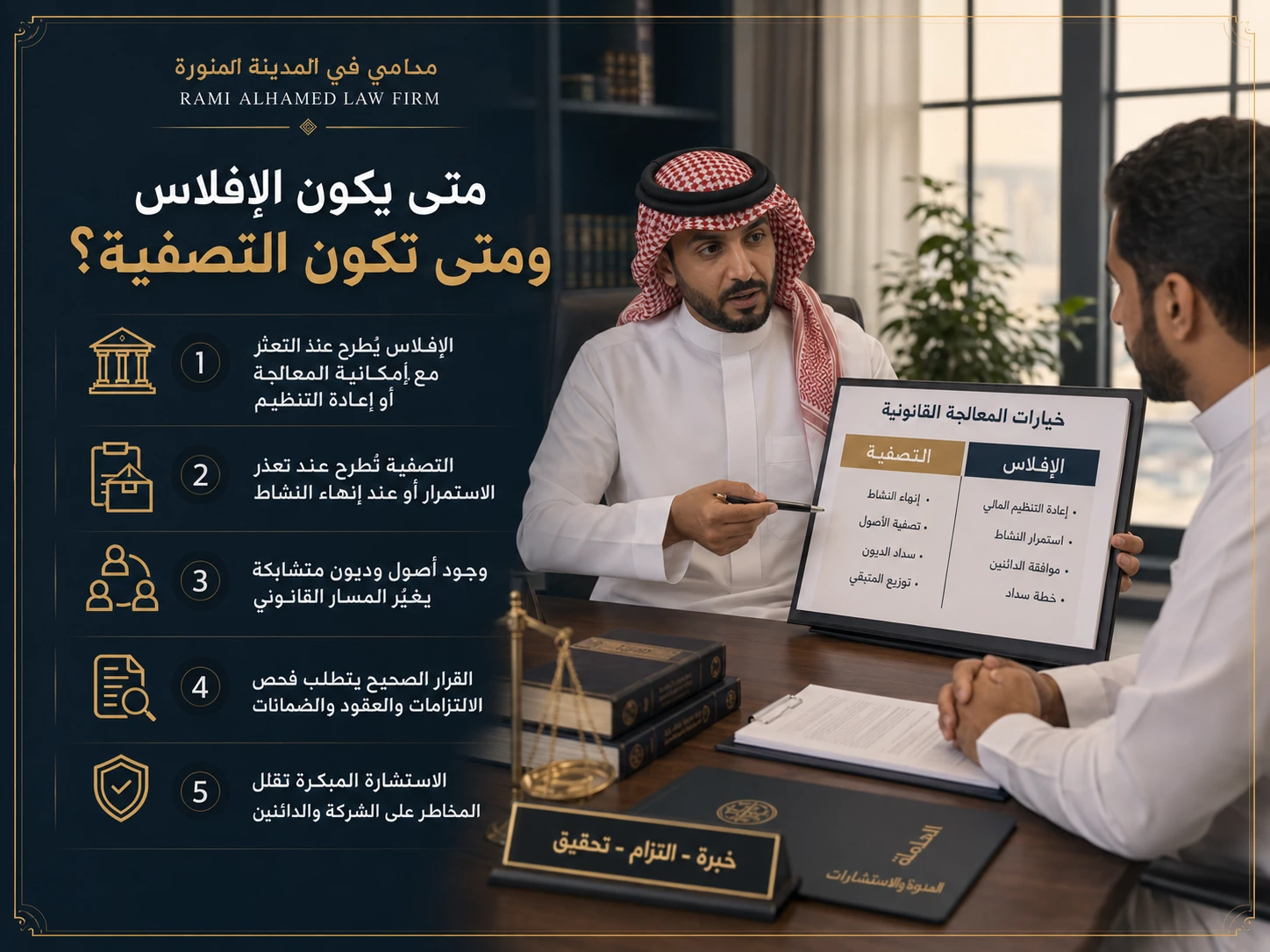 متى يكون الإفلاس مناسباً ومتى تكون التصفية الخيار الصحيح