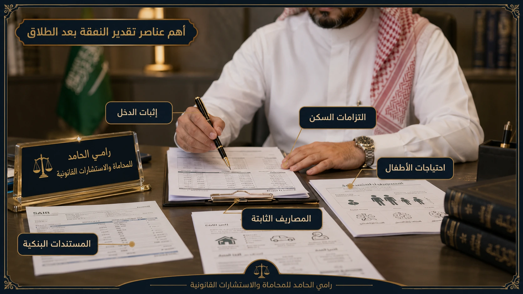 مستندات تقدير نفقة الطفل والزوجة بعد الطلاق في السعودية