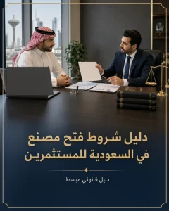 دليل شروط فتح مصنع في السعودية للمستثمرين 2 غلاف دليل شروط فتح مصنع في السعودية للمستثمرين بدون شعار.