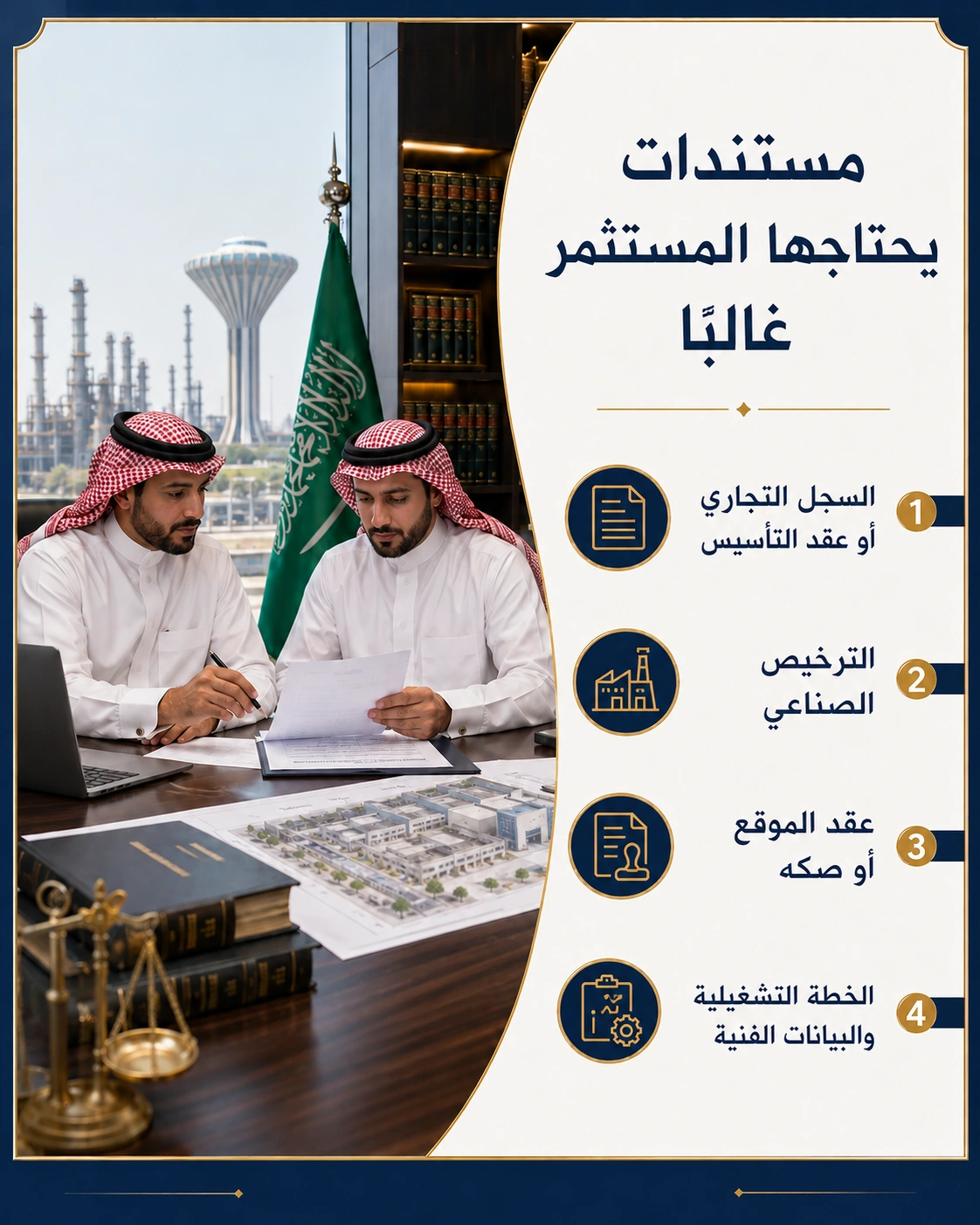 دليل شروط فتح مصنع في السعودية للمستثمرين 3 المستندات والخطوات الأساسية لفتح مصنع في السعودية.