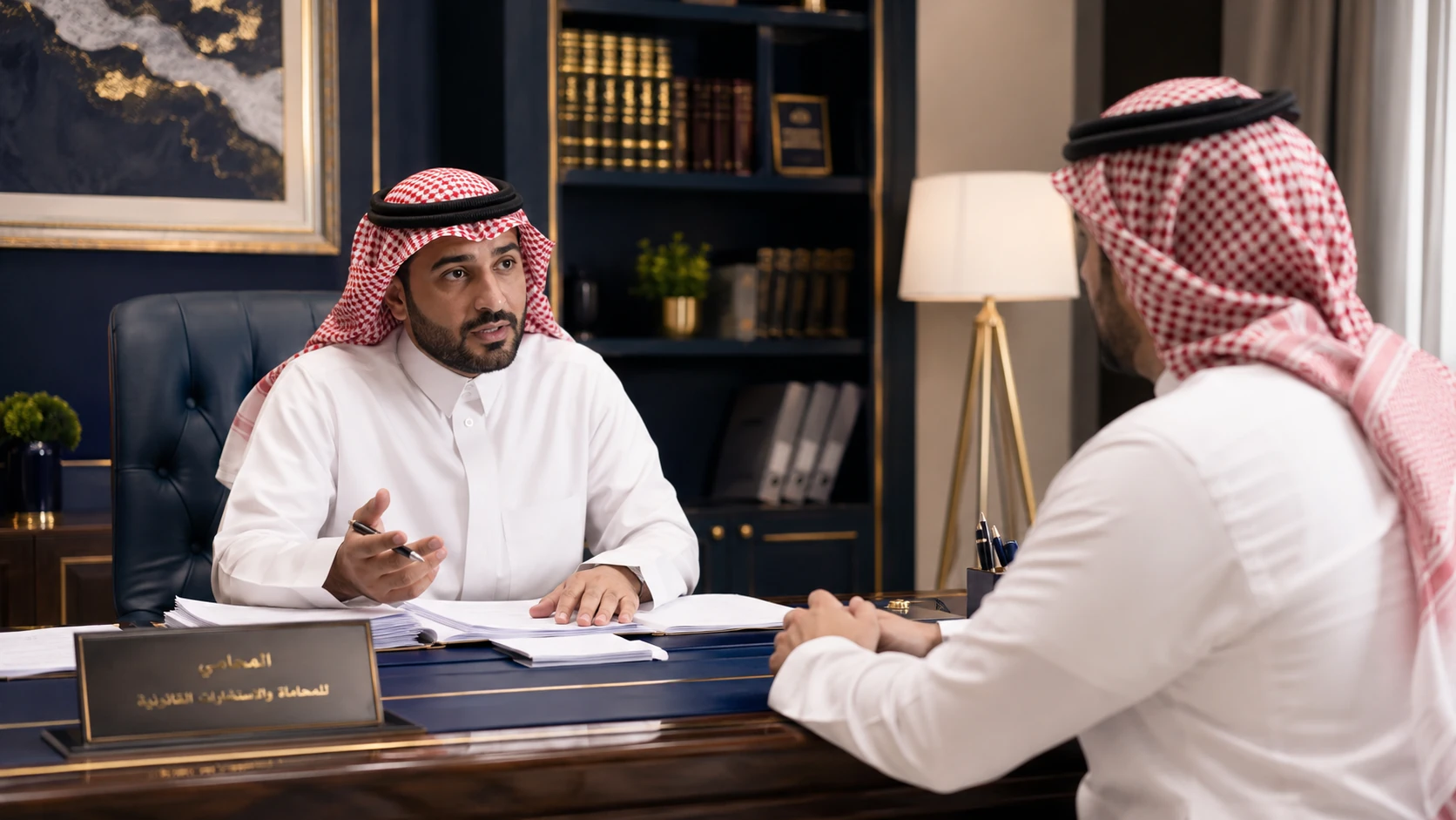 صورة توضيحية لاجتماع تشاوري حول صحيفة دعوى عقوق في السعودية