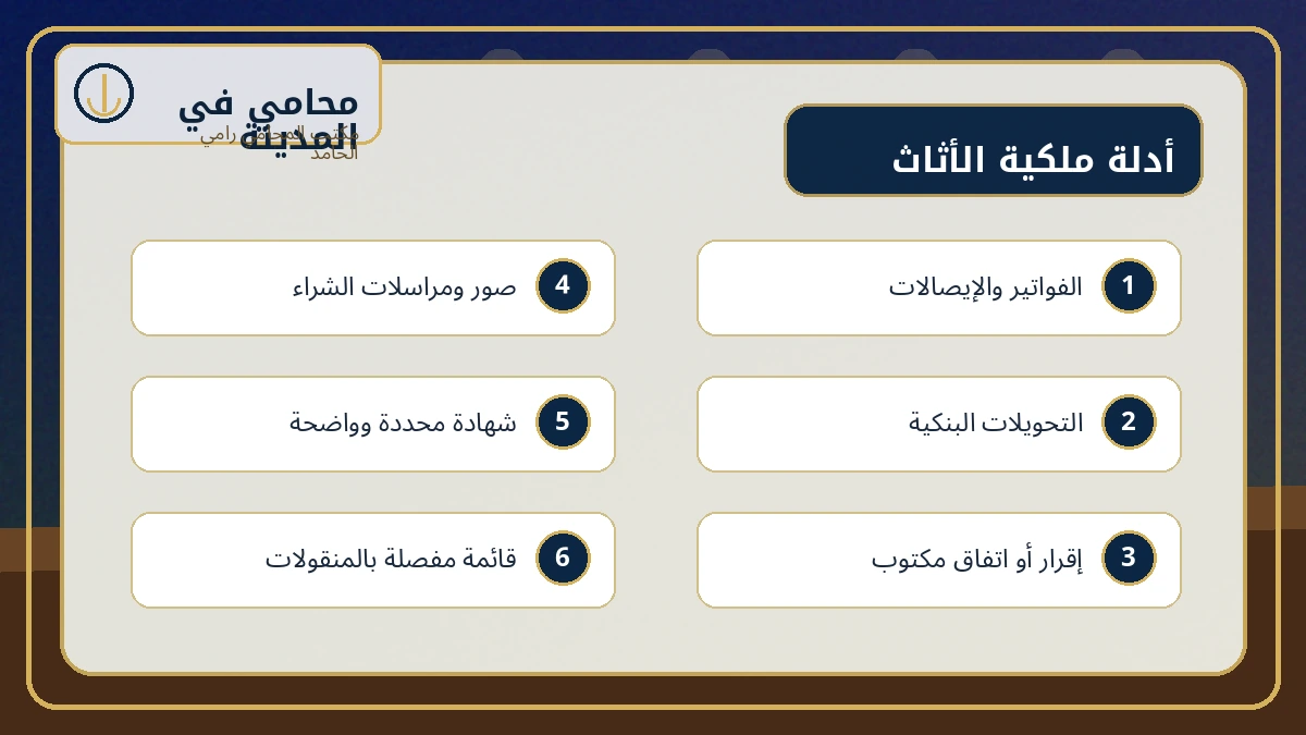 إنفوجرافكس يوضح أدلة ملكية أثاث البيت بعد الطلاق في السعودية