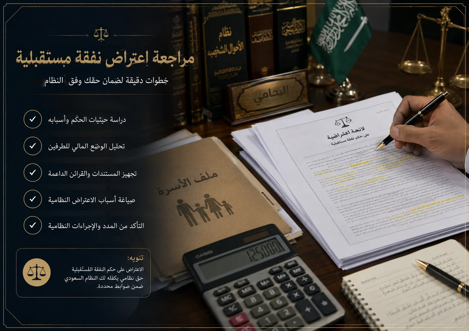 نموذج لائحة اعتراض على حكم نفقة مستقبلية 1 خطوات مراجعة حكم النفقة المستقبلية قبل تقديم الاعتراض في السعودية