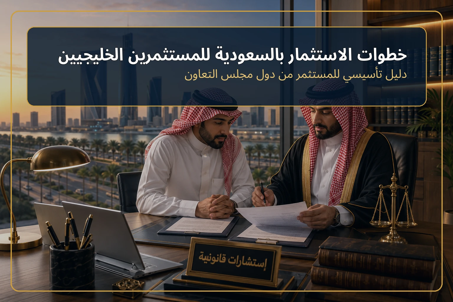 غلاف مقال خطوات الاستثمار بالسعودية للمستثمرين الخليجيين.