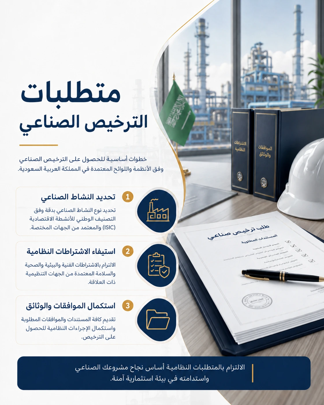خطوات الحصول على التراخيص الصناعية في السعودية 2 متطلبات الترخيص الصناعي في السعودية.