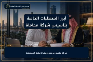 غلاف مقال أبرز المتطلبات الخاصة بتأسيس شركة محاماة.