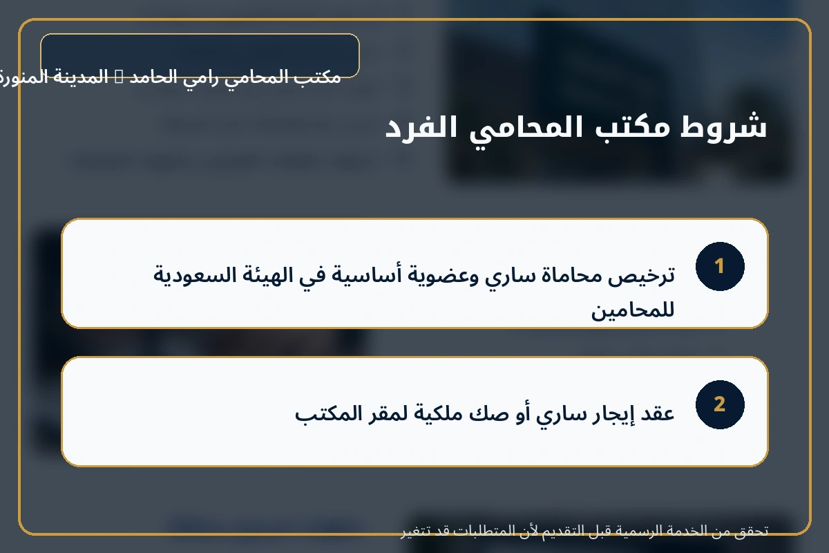 تسجيل منشأة قانونية في السعودية 2 شروط تسجيل مكتب محاماة فرد في السعودية