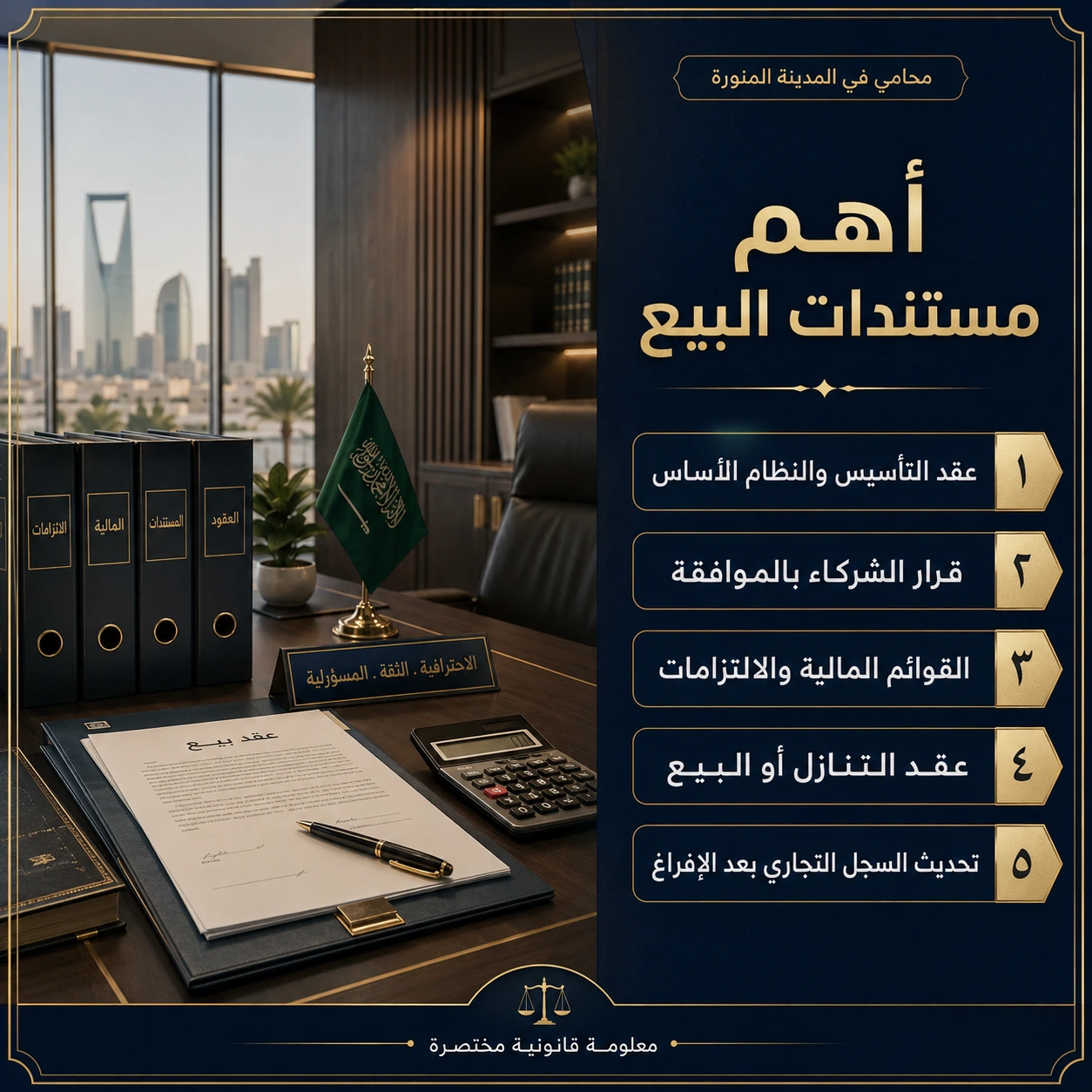 دليل إجراءات بيع شركة ذات مسؤولية محدودة 1 إنفوجرافكس يوضح مستندات وإجراءات بيع شركة ذات مسؤولية محدودة في السعودية.