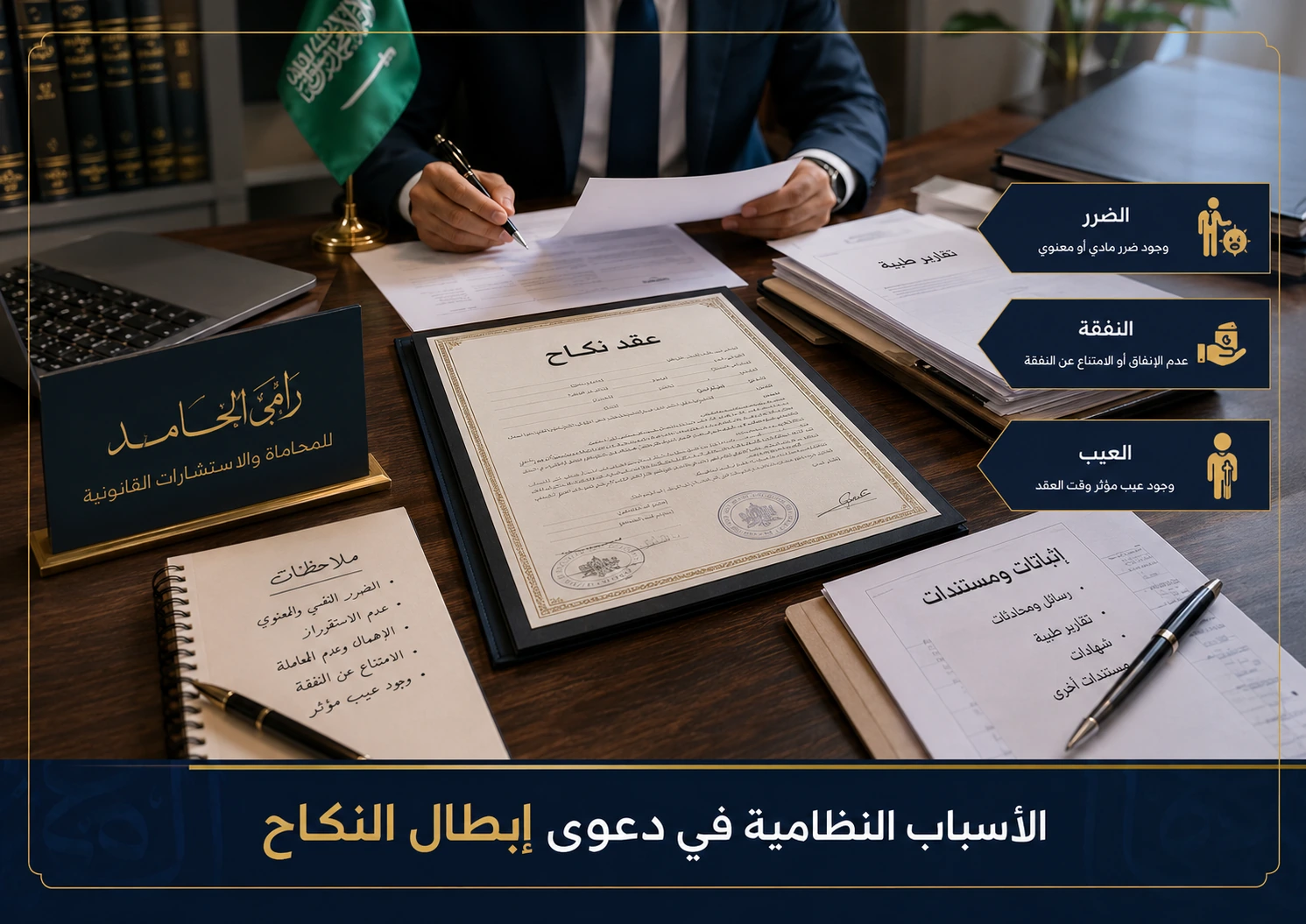 ما أسانيد الطلبات في فسخ النكاح 2 صورة إنفوجرافكس توضح الأسباب النظامية في دعوى فسخ النكاح بالسعودية
