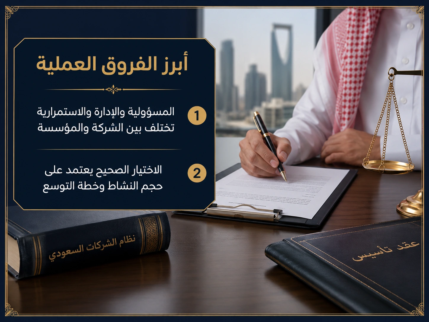 إنفوجرافكس يوضح أبرز الفروق العملية بين شركة الشخص الواحد والمؤسسة الفردية.
