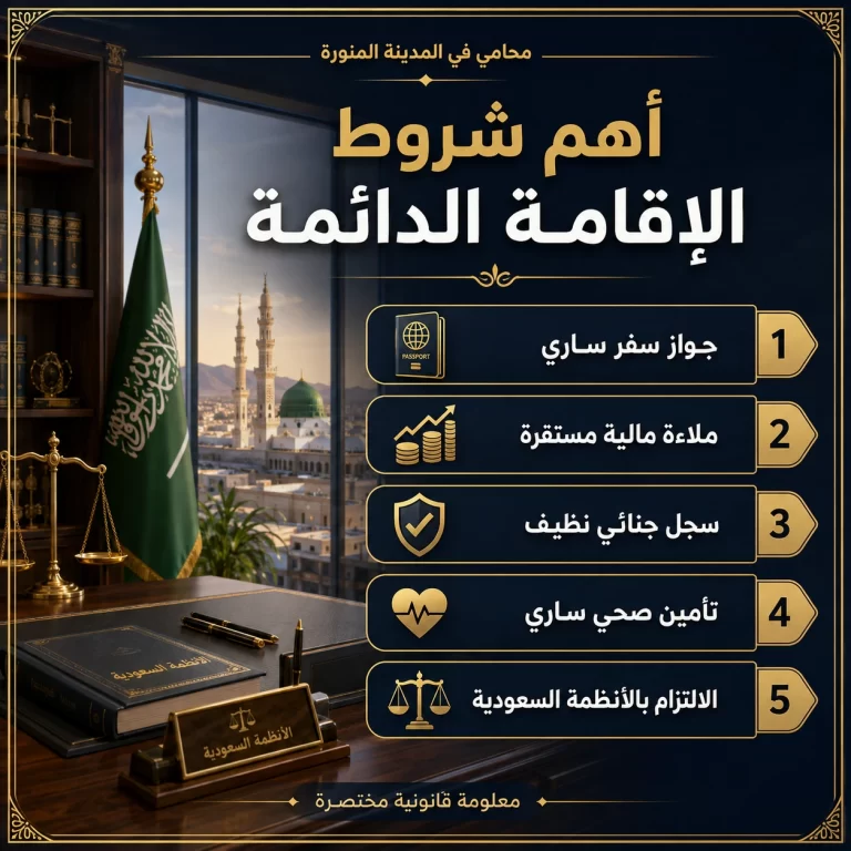 شروط الإقامة الدائمة للمستثمرين بالسعودية 5 permanent residency investors cover