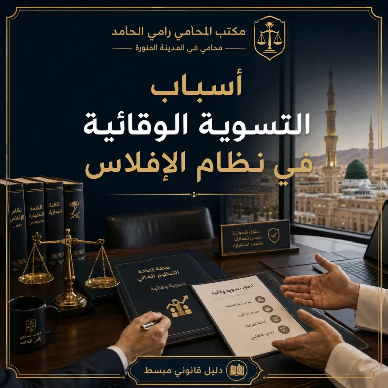 أسباب التسوية الوقائية في نظام الإفلاس 7 غلاف مقال أسباب التسوية الوقائية في نظام الإفلاس