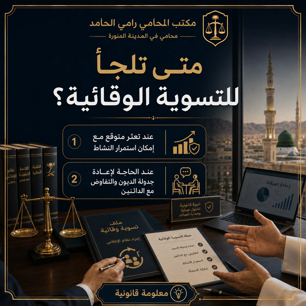 متى تلجأ المنشأة إلى التسوية الوقائية