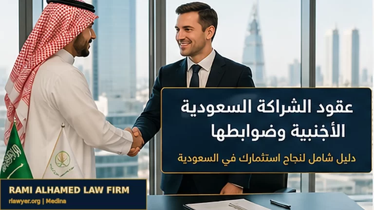 غلاف مقال عقود الشراكة السعودية الأجنبية وضوابطها.