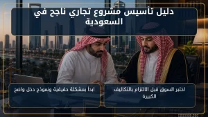 دليل تأسيس مشروع تجاري ناجح في السعودية 2 غلاف مقال دليل تأسيس مشروع تجاري ناجح في السعودية.