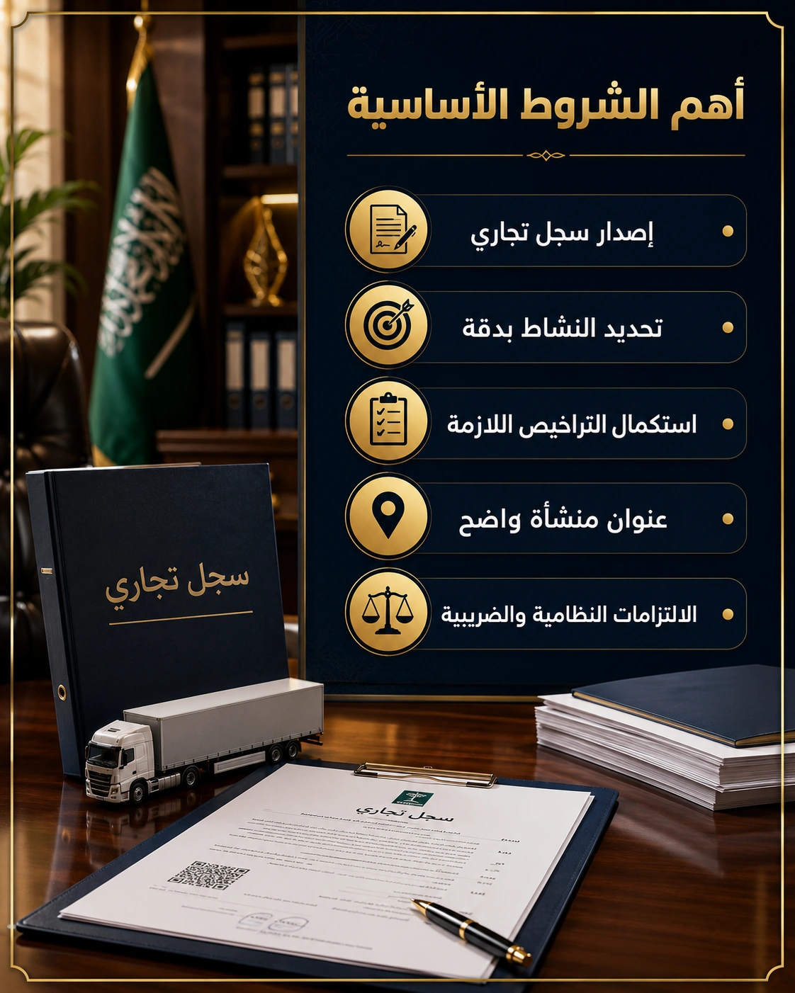 شروط فتح مؤسسة نقليات فردية بالسعودية 2 أهم الشروط الأساسية لفتح مؤسسة نقليات فردية بالسعودية