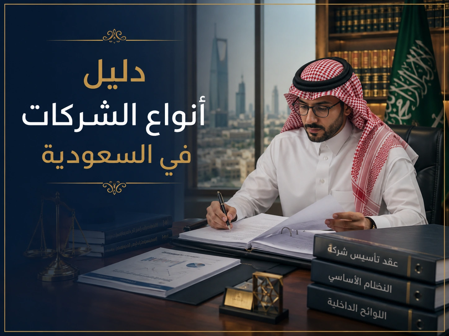 غلاف مقال دليل أنواع الشركات في السعودية.