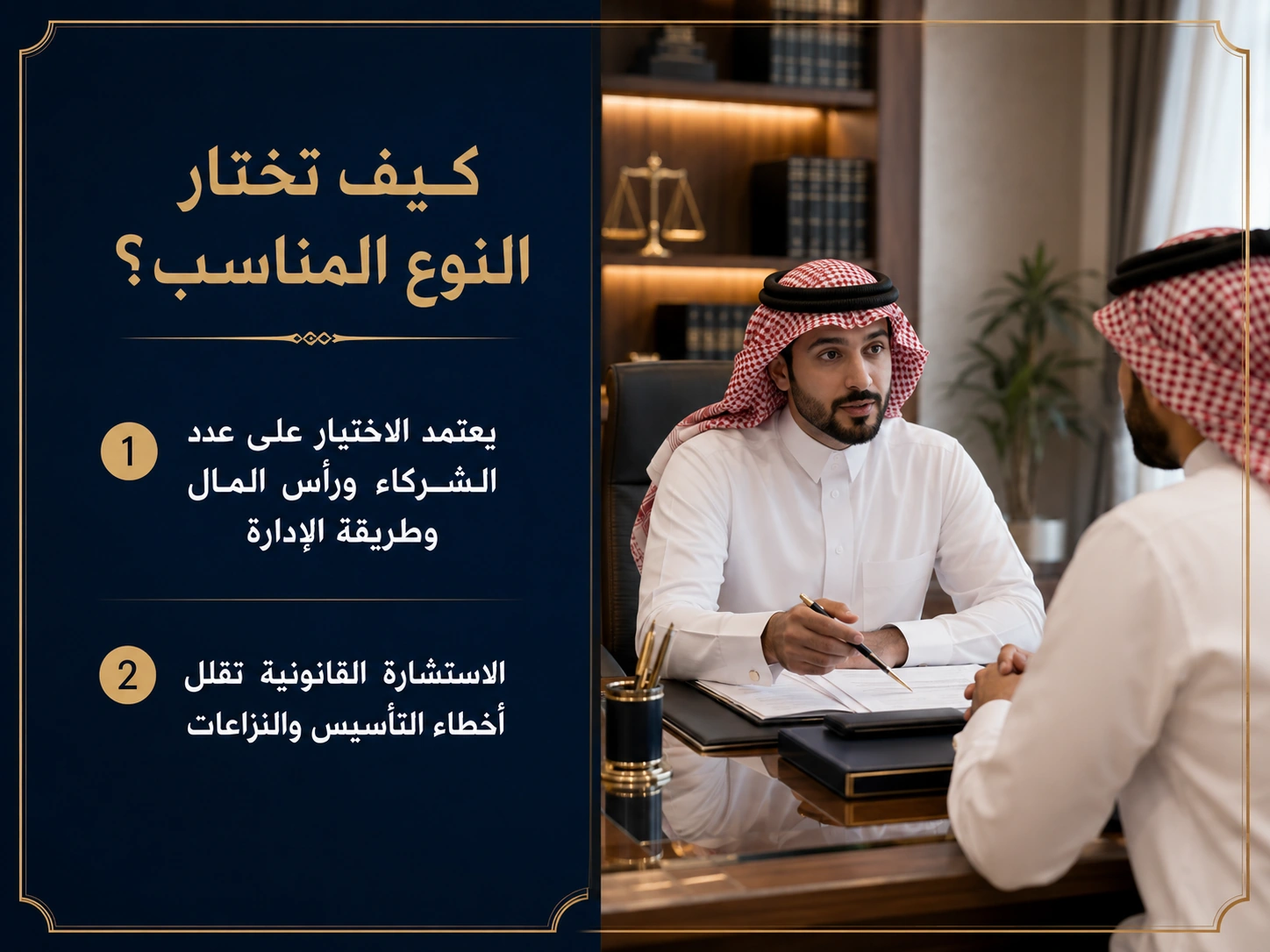 إنفوجرافكس يوضح كيفية اختيار نوع الشركة المناسب في السعودية.