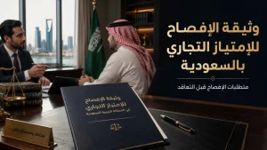 وثيقة الإفصاح للامتياز التجاري بالسعودية