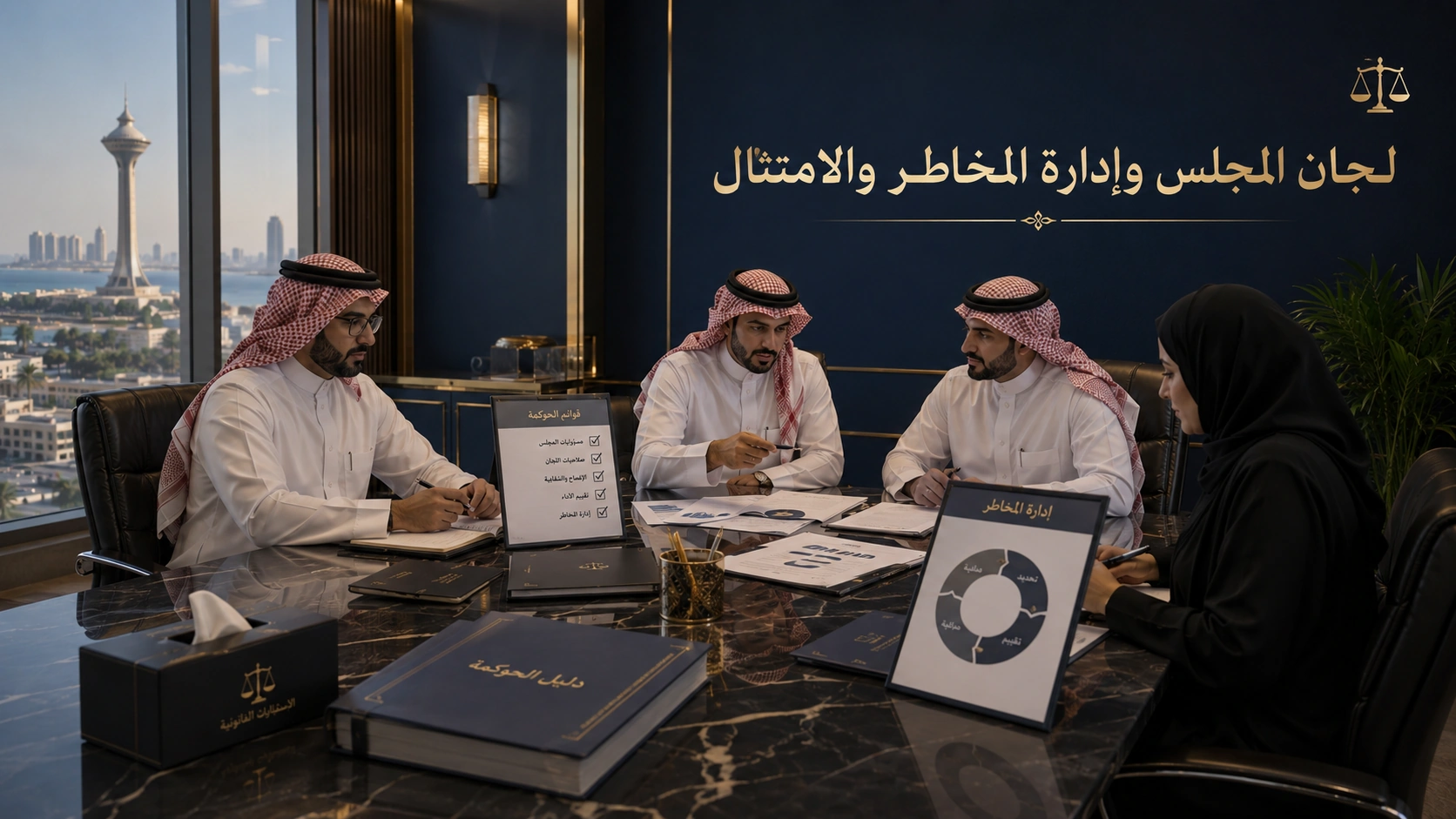 لجان المجلس وإدارة المخاطر والامتثال