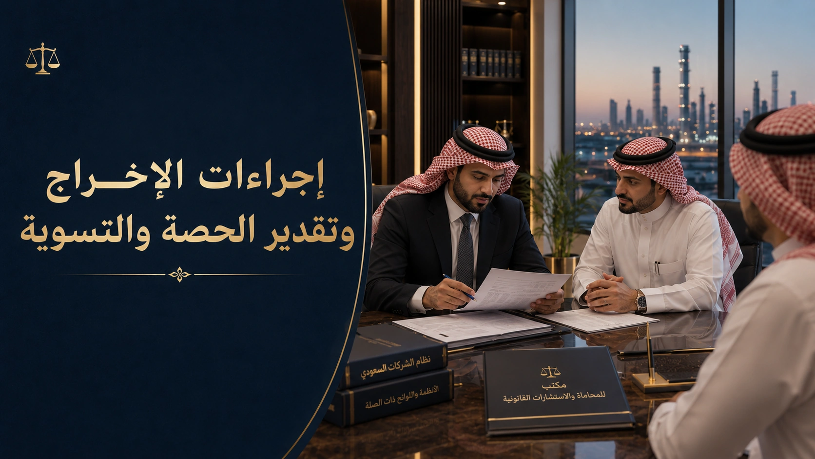 إجراءات إخراج الشريك وتقدير الحصة والتسوية