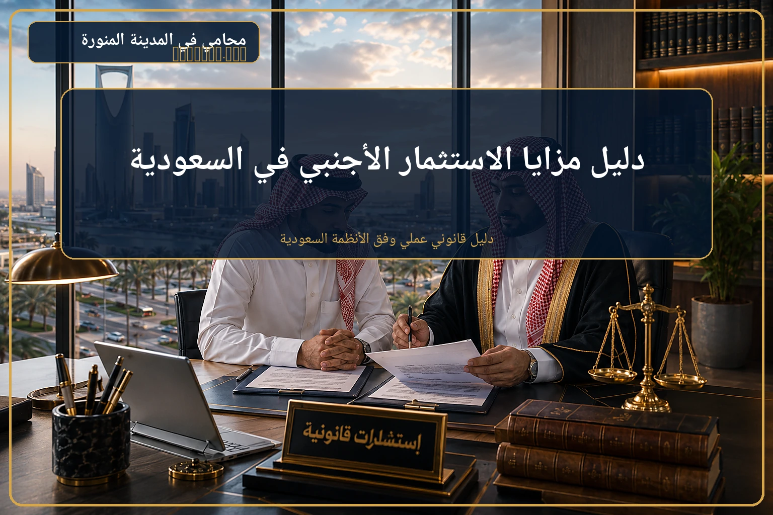 غلاف دليل مزايا الاستثمار الأجنبي في السعودية.