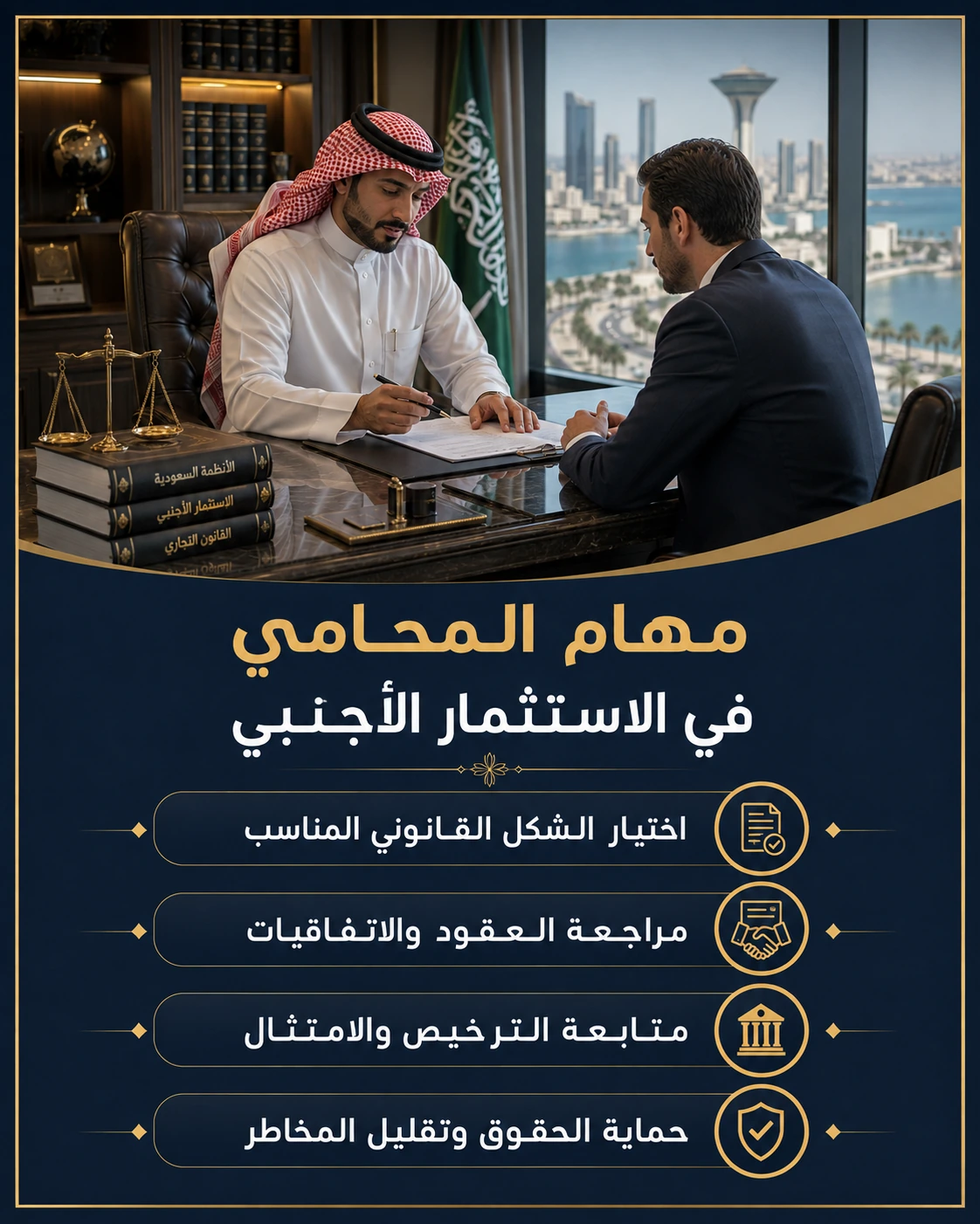 دور المحامي في إجراءات الاستثمار الأجنبي 1 مهام المحامي في إجراءات الاستثمار الأجنبي بالسعودية