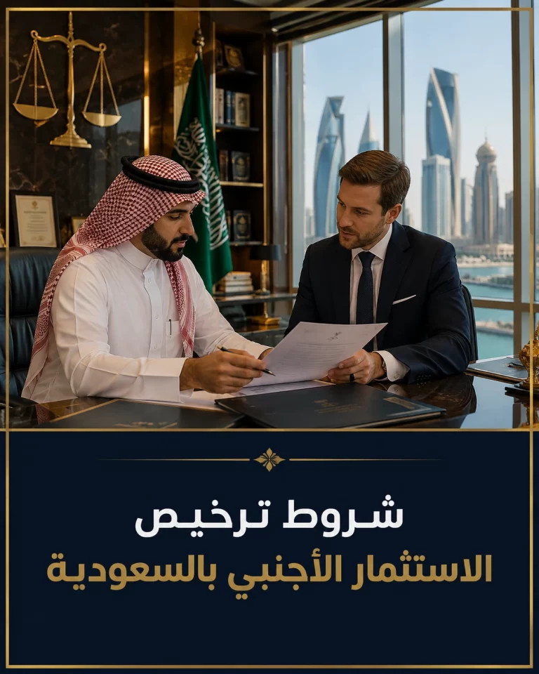شروط ترخيص الاستثمار الأجنبي بالسعودية 8 foreign investment registration conditions cover v20260802