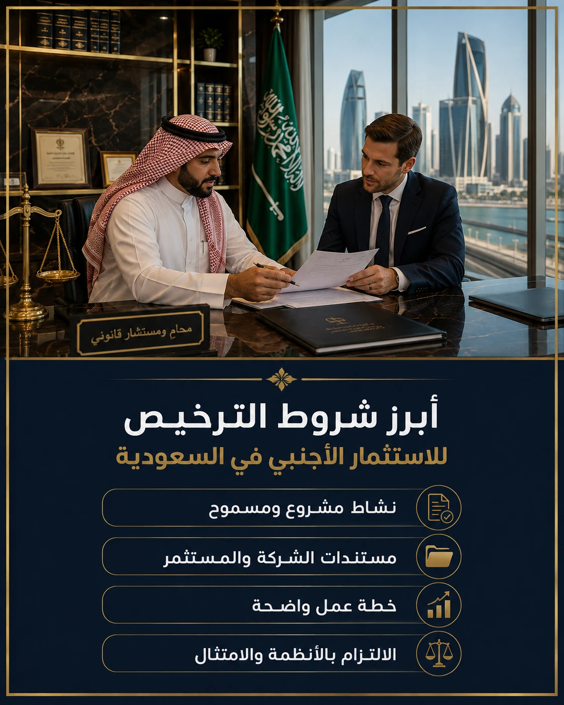 شروط ترخيص الاستثمار الأجنبي بالسعودية 1 أبرز شروط ترخيص الاستثمار الأجنبي بالسعودية