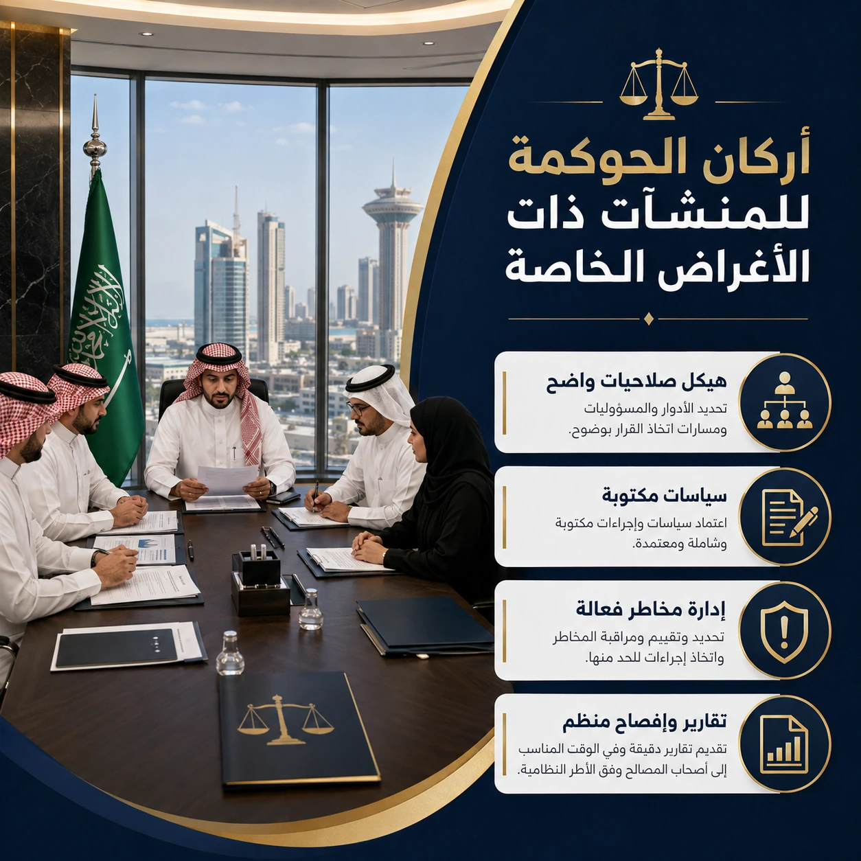 أركان حوكمة المنشآت ذات الأغراض الخاصة